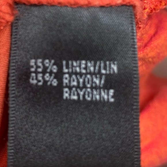 Lafayette 148 New York Rustic Orange Ruffle Dress Size 6 - Picture 12 of 12